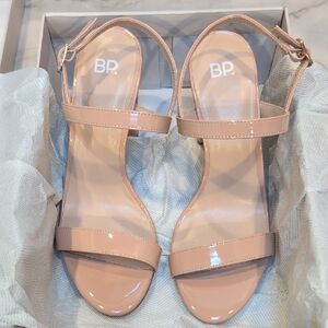 bp Blush Patent Two-Strap Ankle Sandals